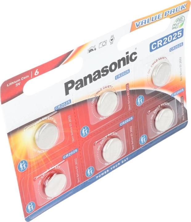 Produktbild Panasonic Lithium Power CR2025 (6 Stk., CR2025, 165 mAh)