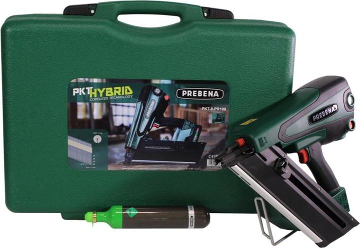Actual product image Prebena PKT-8-PR100 Battery hybrid nailer 18 V 65 - 100 mm solo + case - without battery, without charger