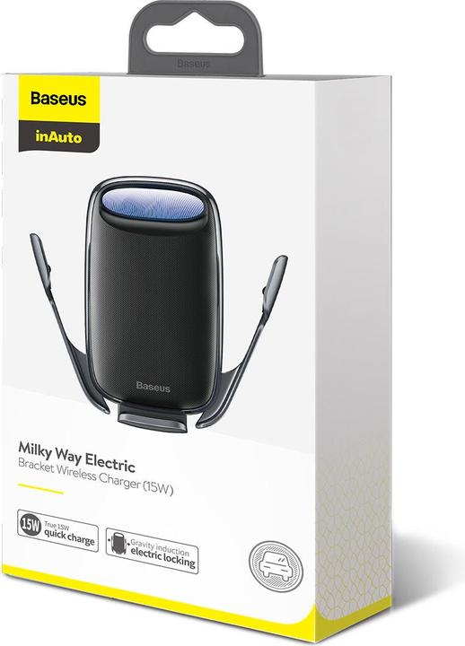 Immagine prodotto Baseus Supporto per auto a gravità Milky Way con caricatore a induzione Qi 15W nero