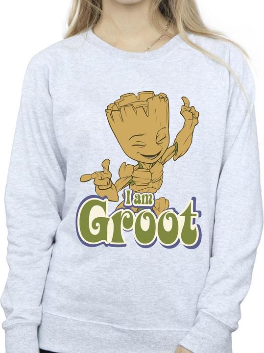 Actual product image Guardians of the Galaxy Womens/Ladies Groot Dancing Sweatshirt (S)