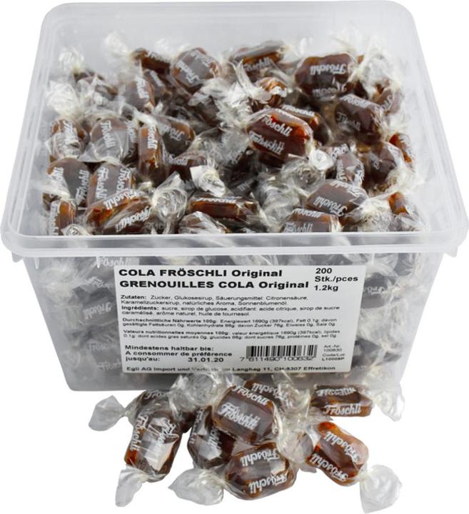 Image du produit Cola-Fröschli Bonbons grenouilles cola (200 pcs, 1200 g)
