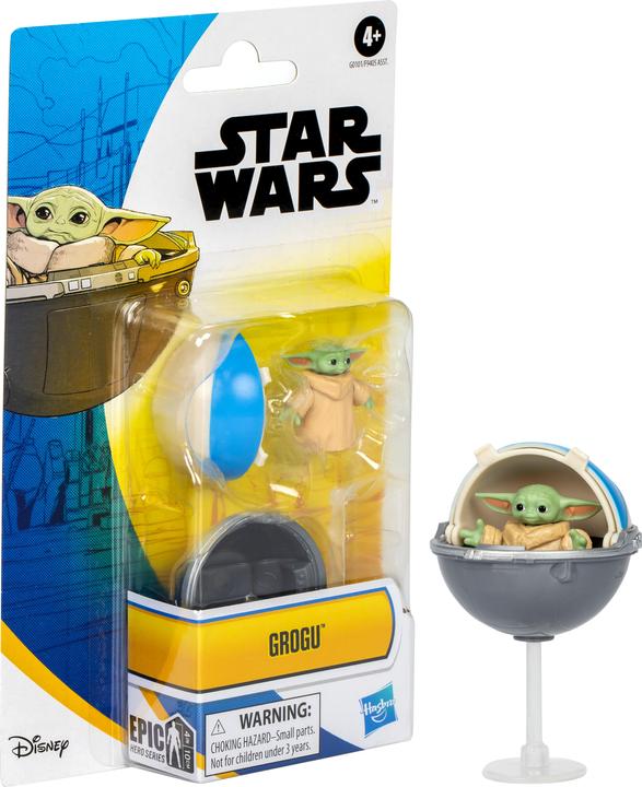 Produktbild Hasbro STAR WARS Epic Hero Series Grogu 2,5 cm große Actionfigur & Hover-Kinderwagen, Spielzeug für 4-Jähri