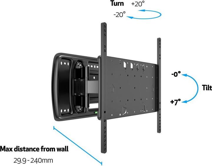 Immagine prodotto Multibrackets M VESA Super Slim Tilt & Turn (Muro, 55", 40 kg)