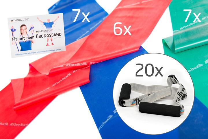 TheraBand Vereinsset (0.38 m, Mittel, Stark, Extra Stark)