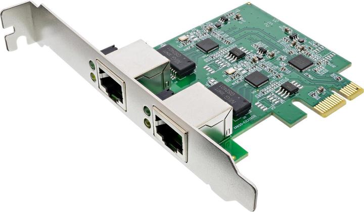 InLine Doppia scheda di rete Gigabit, 2x RJ45 2,5GBit/s, PCIe x1, inclusa staffa a basso profilo (Mini PCI Express)