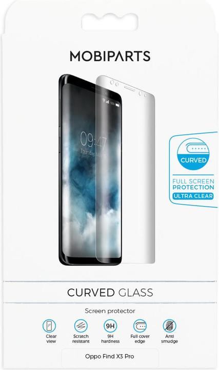 Actual product image Mobiparts Curved Glass Oppo Find X3 Pro (1 Piece, Oppo Find X3 Pro)