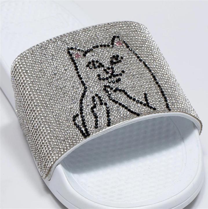 Produktbild RipnDip Lord Nermal Slides Rhinestone White (43)