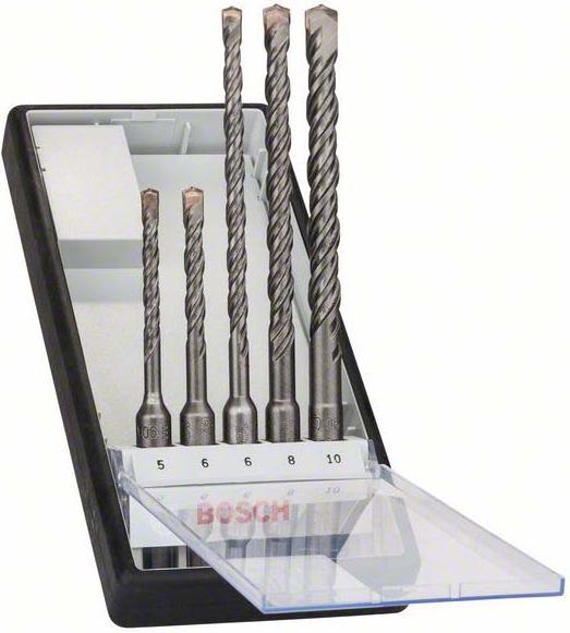 Produktbild Bosch Professional Zubehör SDS plus-5 Hammerbohrer-Set, Robust Line, 5-tlg., 5–10 mm (6 mm, 10 mm, 5 mm, 8 mm)