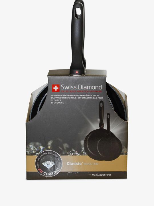 Actual product image Swiss Diamond Frying Pan Set 2-pcs CLASSIC XD Black (26 cm, Frying pan, Cast aluminium)