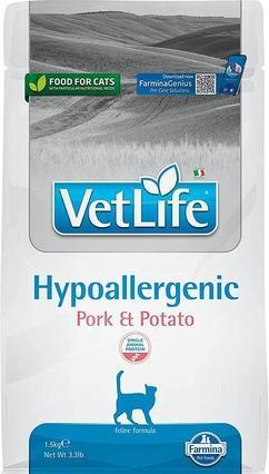Immagine prodotto Farmina Cibo secco per gatti VET LIFE NAT CAT HYPO PORK POTATO ADULT 1 5kg (Adulto, 1 pz., 1500 g)