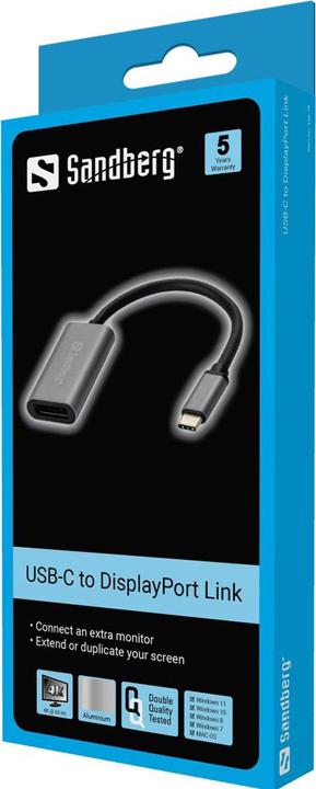 Produktbild Sandberg USB Typ-C zu (DP, 17.50 cm)
