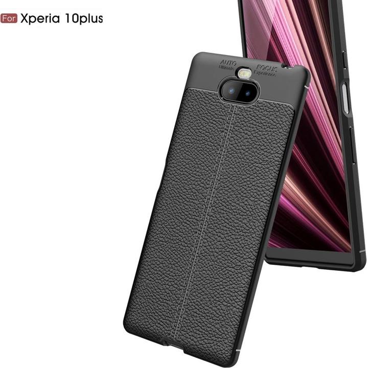 Produktbild Screenguard Sony Xperia 10 Plus Hülle Leather Design TPU Cover (Sony Xperia 10 Plus)