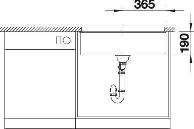 Image du produit Blanco Subline 700-U (Evier sous plan, 46 cm, 73 cm)