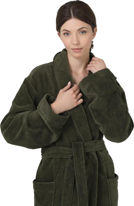Actual product image Möve Homewear shawl collar coat green (M)