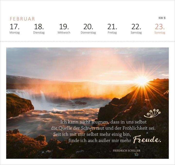 Actual product image POSTK.CALENDAR 365 DAYS SUN (17 x 17 cm, Hardcover, German)