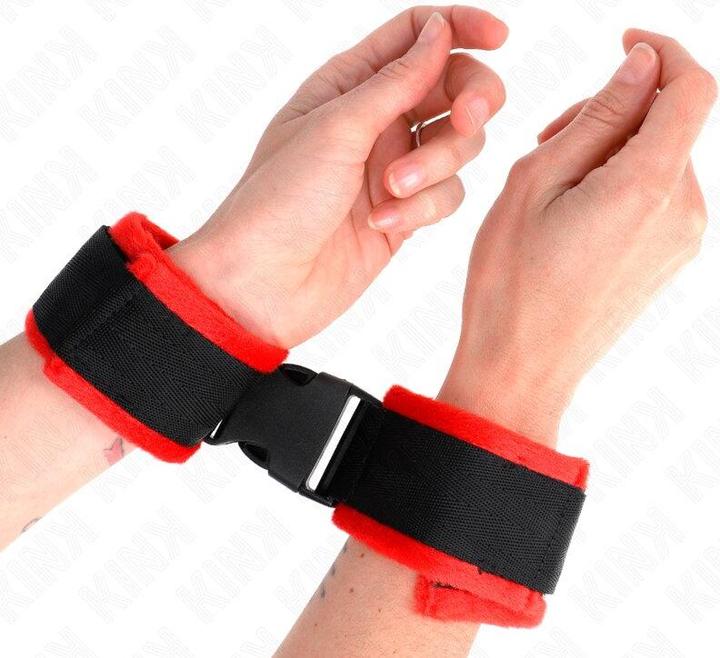 Actual product image Kink Nylon Bind Velcro Handcuffs Black Model 1 Adjustable 25-35 cm X 6 cm