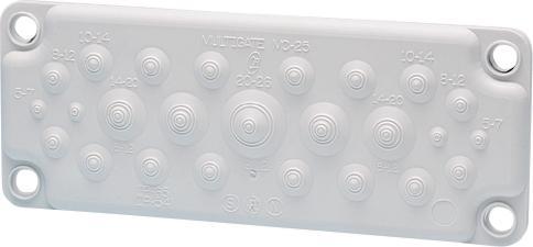 Immagine prodotto Fibox Piastra di ingresso cavi Termoplastica grigio chiaro (RAL 7035) FMC 25F-SET 1 pz.