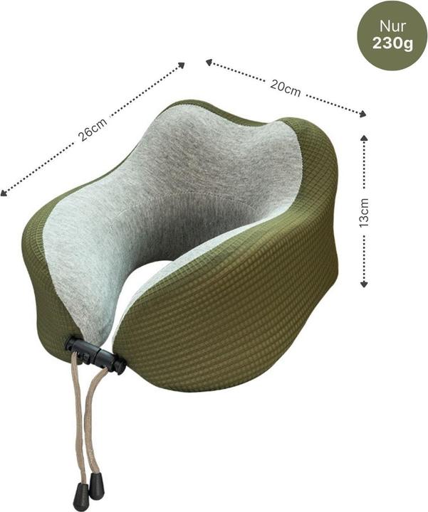 Actual product image Hermex Nackenkissen Reisekissen Flugzeug Nackenhörnchen Memory Foam (Head & neck pillow)