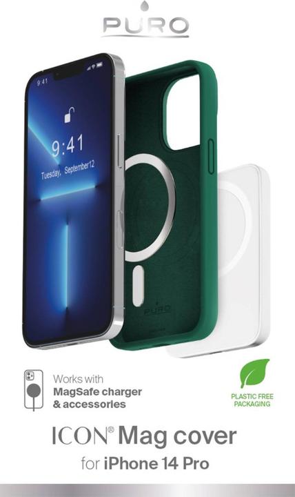 Produktbild Puro ICON MAG - Etui iPhone 14 Pro MagSafe (Dark green) (Apple iPhone 14 Pro)