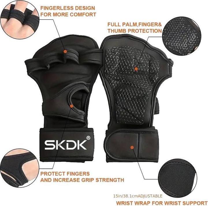 Actual product image Cbx Fitness-Handschuhe mit Handgelenkbandagen und Silikongel Grösse S (S)