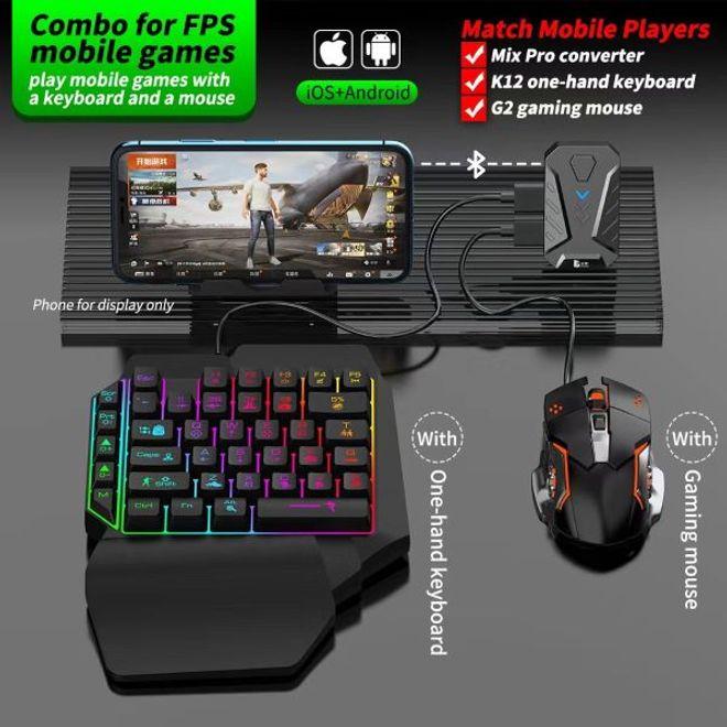 Produktbild MU Classic 4 in 1 Gaming Set - Einhandtastatur, Maus und Maus/Tastatur Converter (DE, Kabelgebunden)