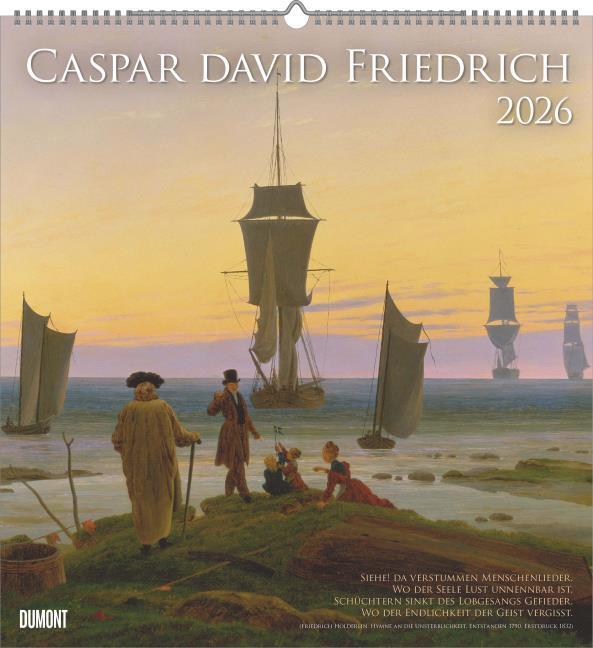 Actual product image Caspar David Friedrich 2026 - Kunst-Kalender - Wand-Kalender - 45x48 (45 x 48 cm, German)