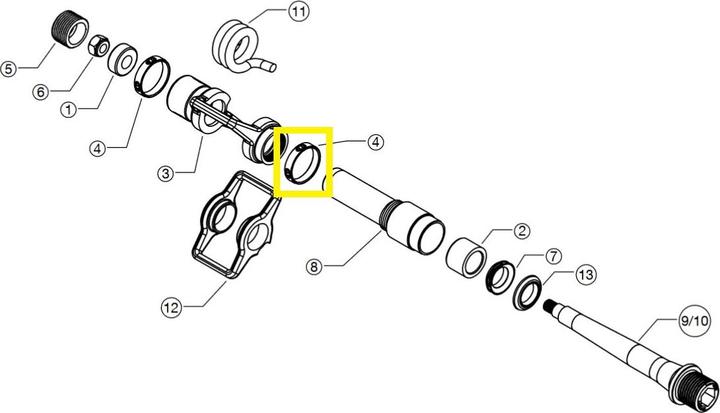 Crankbrothers Pedal Color Ring Farbring, Eggbeater, Level 2+3+11, gold
