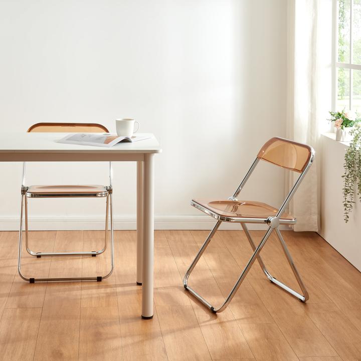Produktbild En.Casa Klappstuhl Pornainen 4er Set Orange, transparent