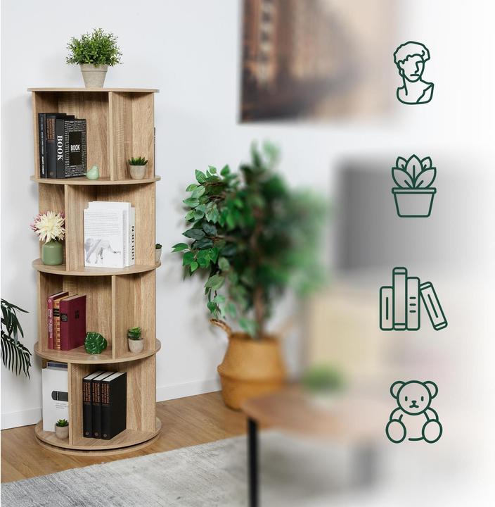 Produktbild Relaxdays Bücherregal (Ø 50 x 137 cm)