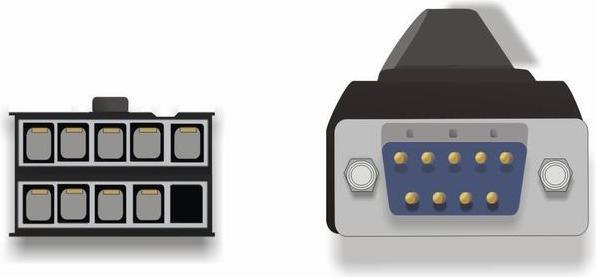 Image du produit Delock Seriel 1 ports série RS-232 Bracket (0.25 m, VGA)