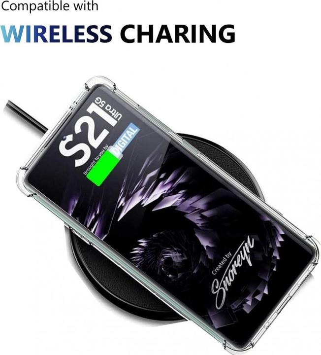 Actual product image Screenguard Samsung Galaxy S21 Ultra hull Crystal Soft Airbag Bumper (Samsung Galaxy S21 Ultra)