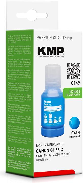 Produktbild KMP Patrone Canon Maxify GI56PGBK black 6000 Seiten C148 kompatibel
