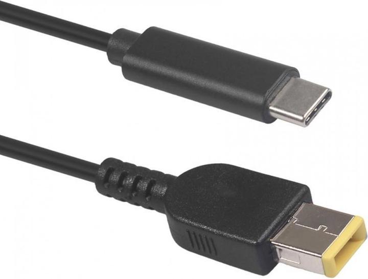 Actual product image PowerGuard USB-C to Lenovo Square Thinkpad Cable with Rectangular Flat Plug (10.5 x 4.2mm) 1.5m (USB 3.2 Gen 1)