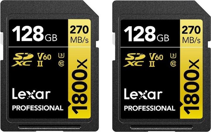 Lexar Professional (128 Go, SDXC, U3, UHS-II)