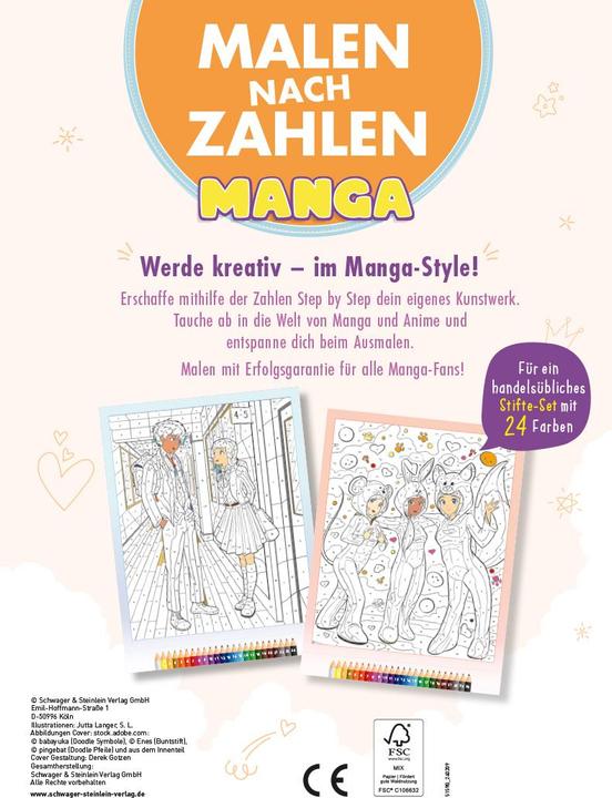 Produktbild Malen nach Zahlen Manga