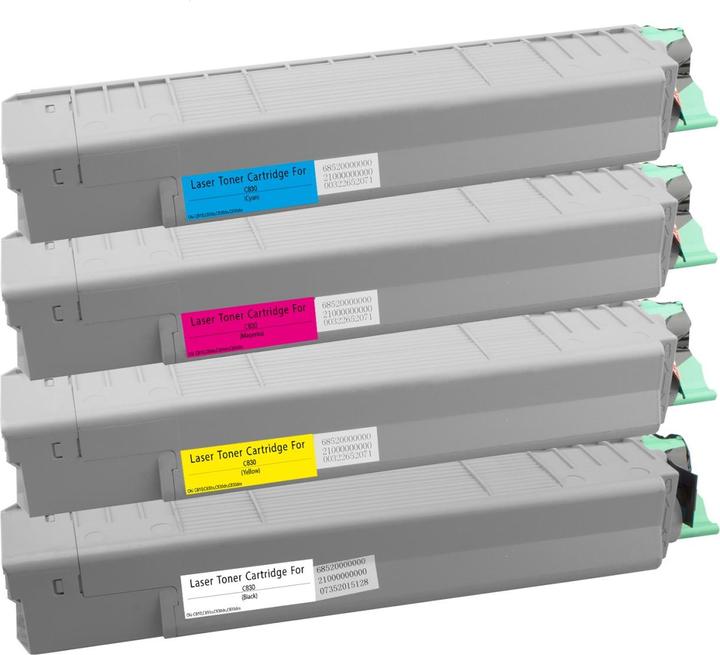 Actual product image Plutoos Oki C830 Toner XXL compatible, set of 4 colours
