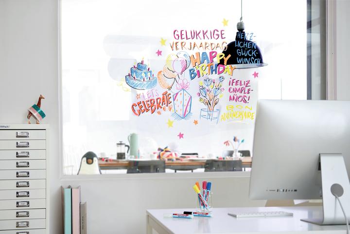 Actual product image Edding Glassboard marker set (Orange, Pink, Black, Light blue, 3 mm, 4 x)