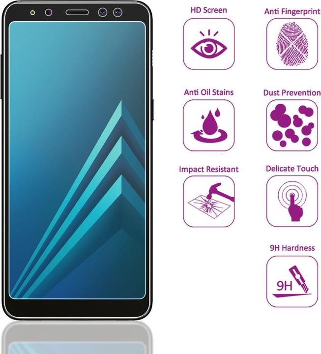 Actual product image Nalia (2-pack) Protective glass (2 Piece, Samsung Galaxy A8 (2018))