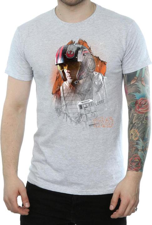 Image du produit Star Wars - T-shirt THE LAST JEDI POE DAMERON BRUSHED - Homme (S)