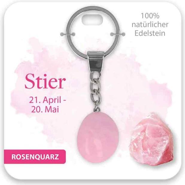Actual product image BB Klostermannn Schlsselanhnger Edelstein Rosenquarz Stier