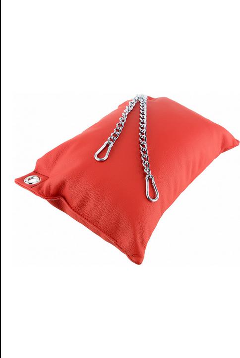 Actual product image Mr. Sling Leather pillow - Red