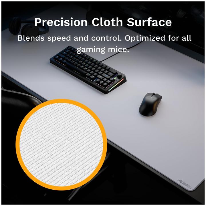 Image du produit Glorious GMP 2 3XL Stiched Cloth Gaming Mouspad White GLO-MP2-CLTH-STC-3XL-WHT (3XL)