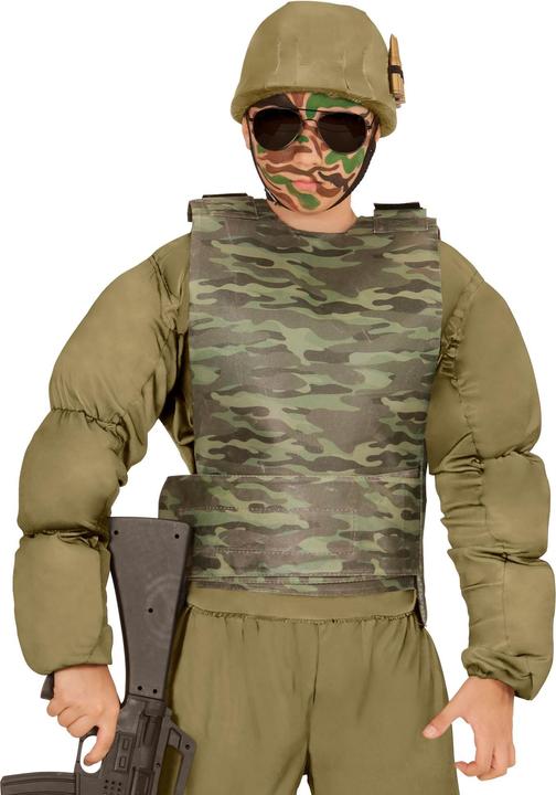 Actual product image Widmann Schusssichere Weste Camouflage für Kinder 6-10 Jahre (One size)