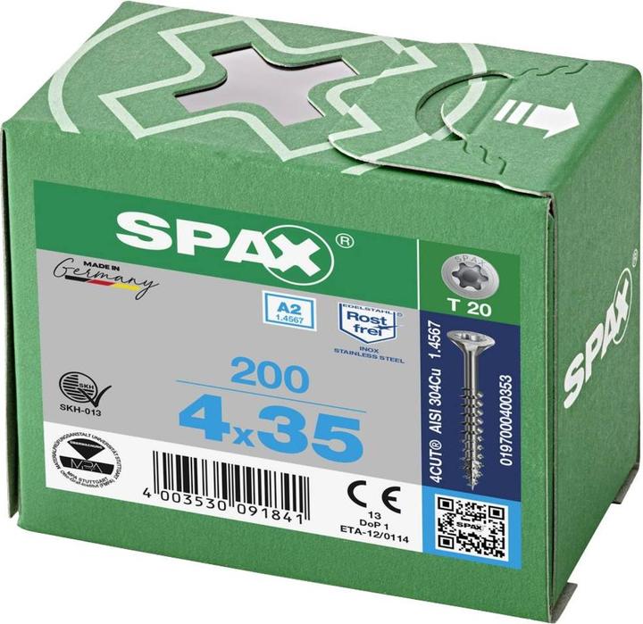Produktbild Spax Spanplattenschrauben A2 (200 Schrauben pro Stück)
