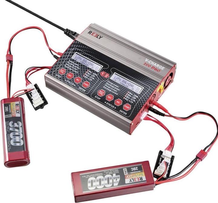 Produktbild Reely V-Charge 200 Duo Modellbau-Multifunktionsladegerät 12 V, 230 V 10 A NiMH