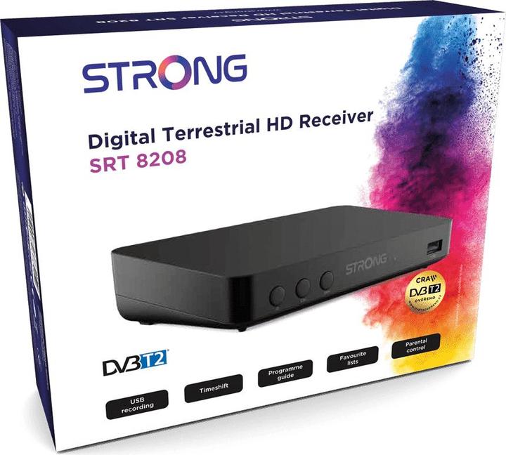 Produktbild Strong DVB-T2 HD, Free-to-Air Reciever, mit PVR Funktion (64 GB, DVB-T2, DVB-T, CI+-Schacht)