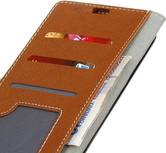 Actual product image MU Classic Leather cover with cross pattern (Huawei Y6 (2017), Huawei Y5 (2017))