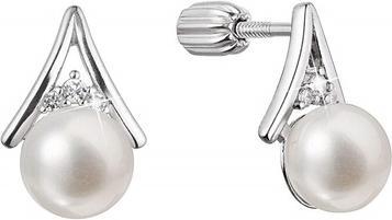 Produktbild Evolution Group Timeless silver earrings with genuine river pearl 21083.1B
