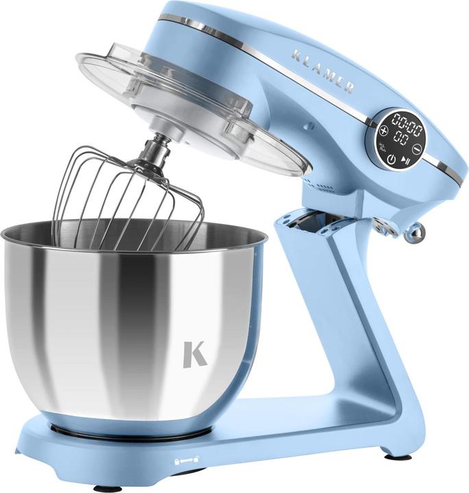 Immagine prodotto KLAMER Küchenmaschine, Knetmaschine mit 6 Liter Edelstahl Schüssel (1800 W)