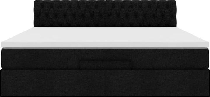 Actual product image VidaXL Ottoman bed with mattress black 160x200 cm fabric (160 x 200 cm)